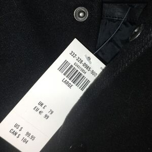 Men's Black And White Striped Hollister Vintage Varsity Jacket